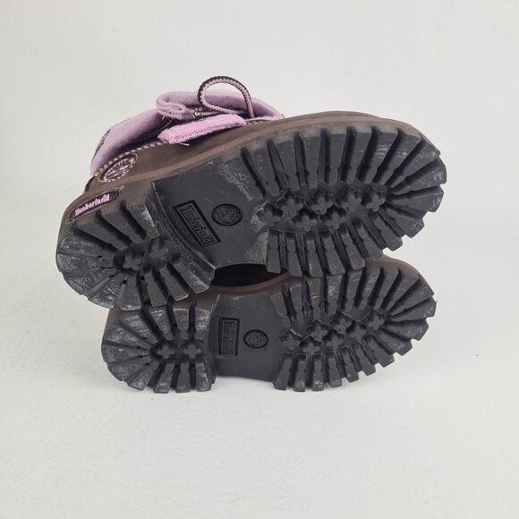 Timberland Roll Top Hex TODDLER Boots Waterproof Brown Leather - Picture 8 of 9